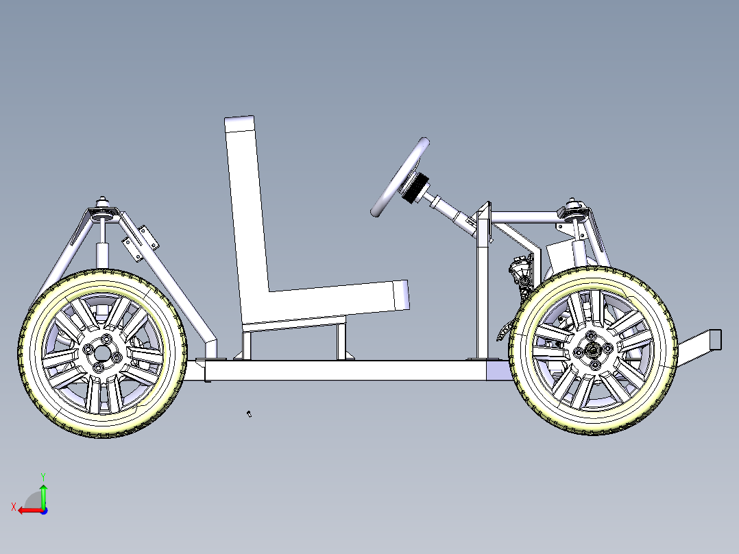一种全地形小车概念设计【三维CATIA】后视图