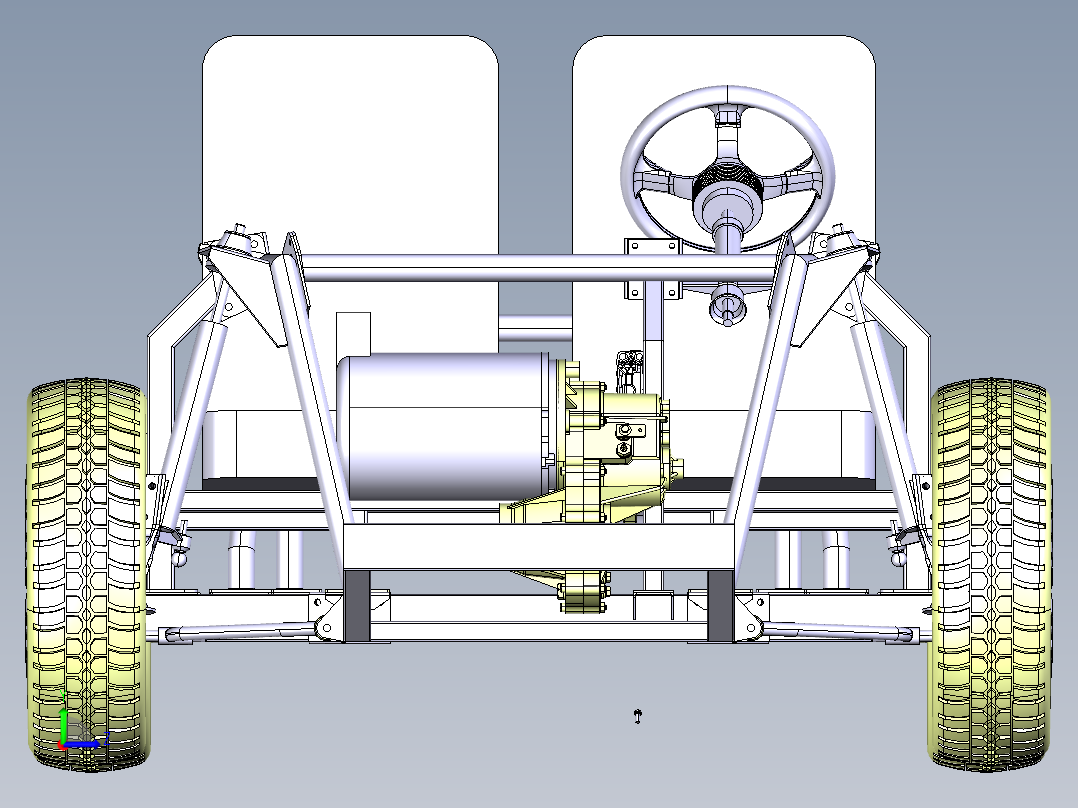 一种全地形小车概念设计【三维CATIA】左视图