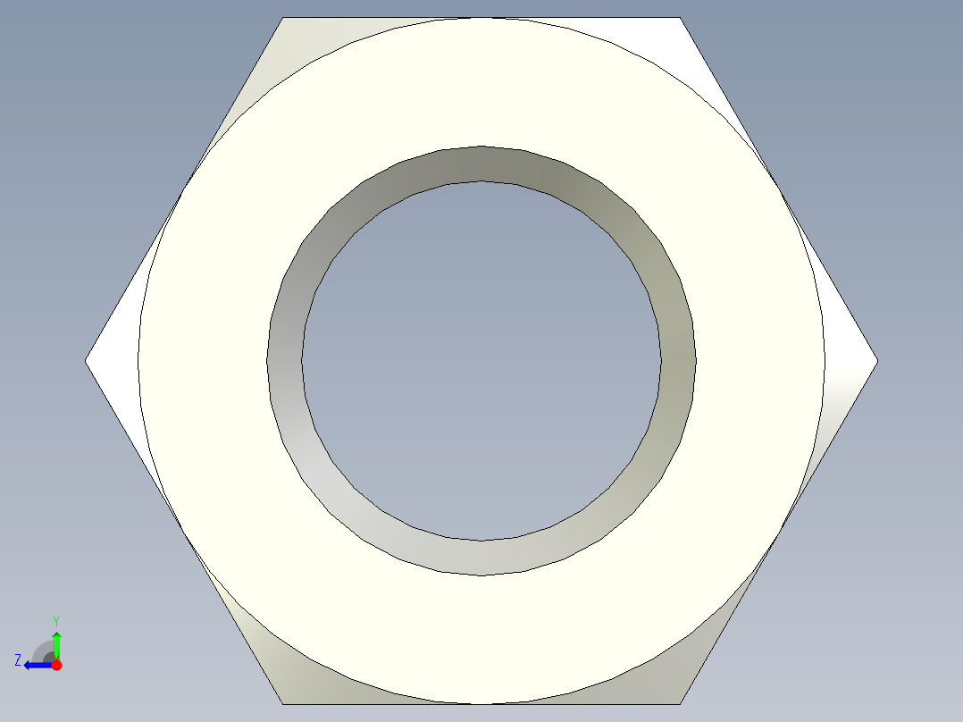 螺母德国标准1479 - M6，M8，M10，M12右视图