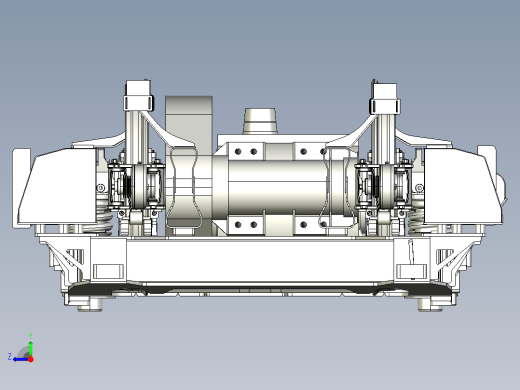 HXD3电力机车转向架SW模型右视缩略图