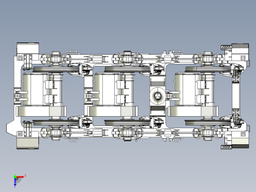 HXD3电力机车转向架SW模型俯视缩略图