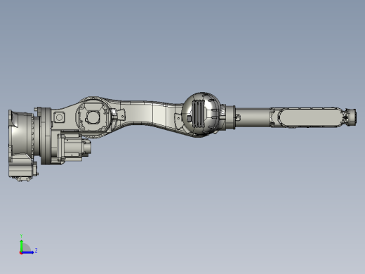 川崎rs080n六轴工业机器人三维模型资料左视缩略图