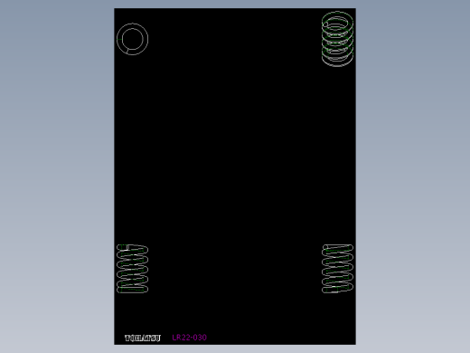 圓線彈簧(32%壓縮量)LR-2D多系列多零件图纸模型