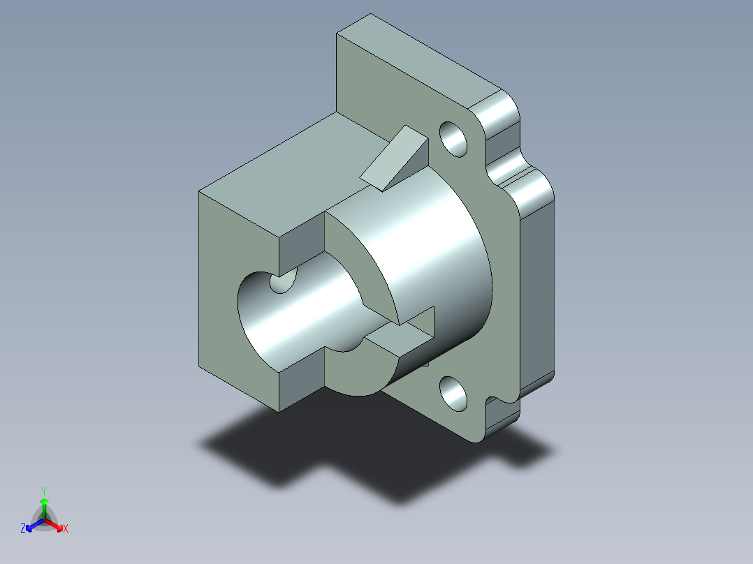 典型支座的数控铣削加工工艺设计及编程仿真==1417964==770ku正等轴测图