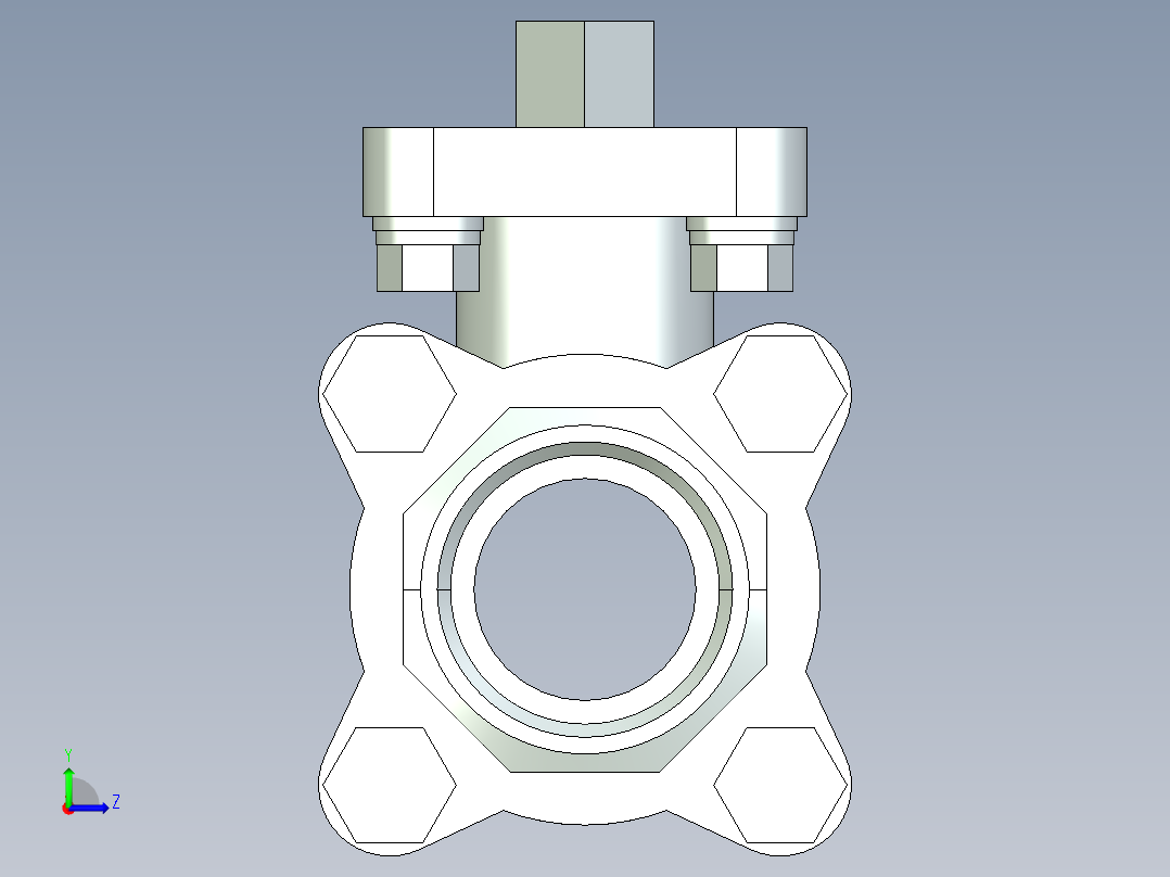 阀门模型-2654_25Quarter_turn_ball_valve左视图