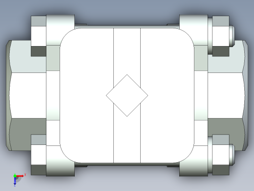 阀门模型-2654_25Quarter_turn_ball_valve俯视缩略图