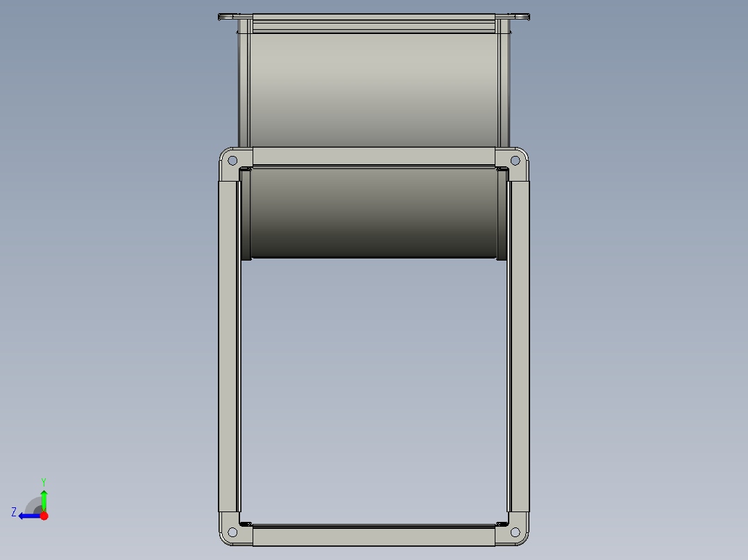 t形通道风管右视图