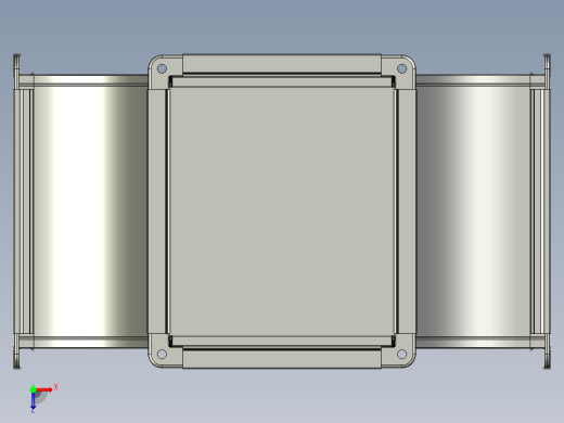 t形通道风管俯视缩略图