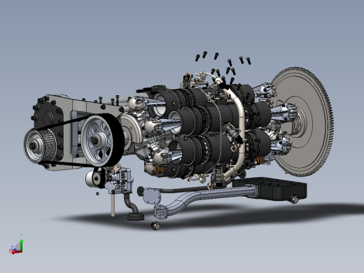二冲程斜盘增压柴油机