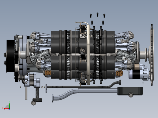 二冲程斜盘增压柴油机后视缩略图