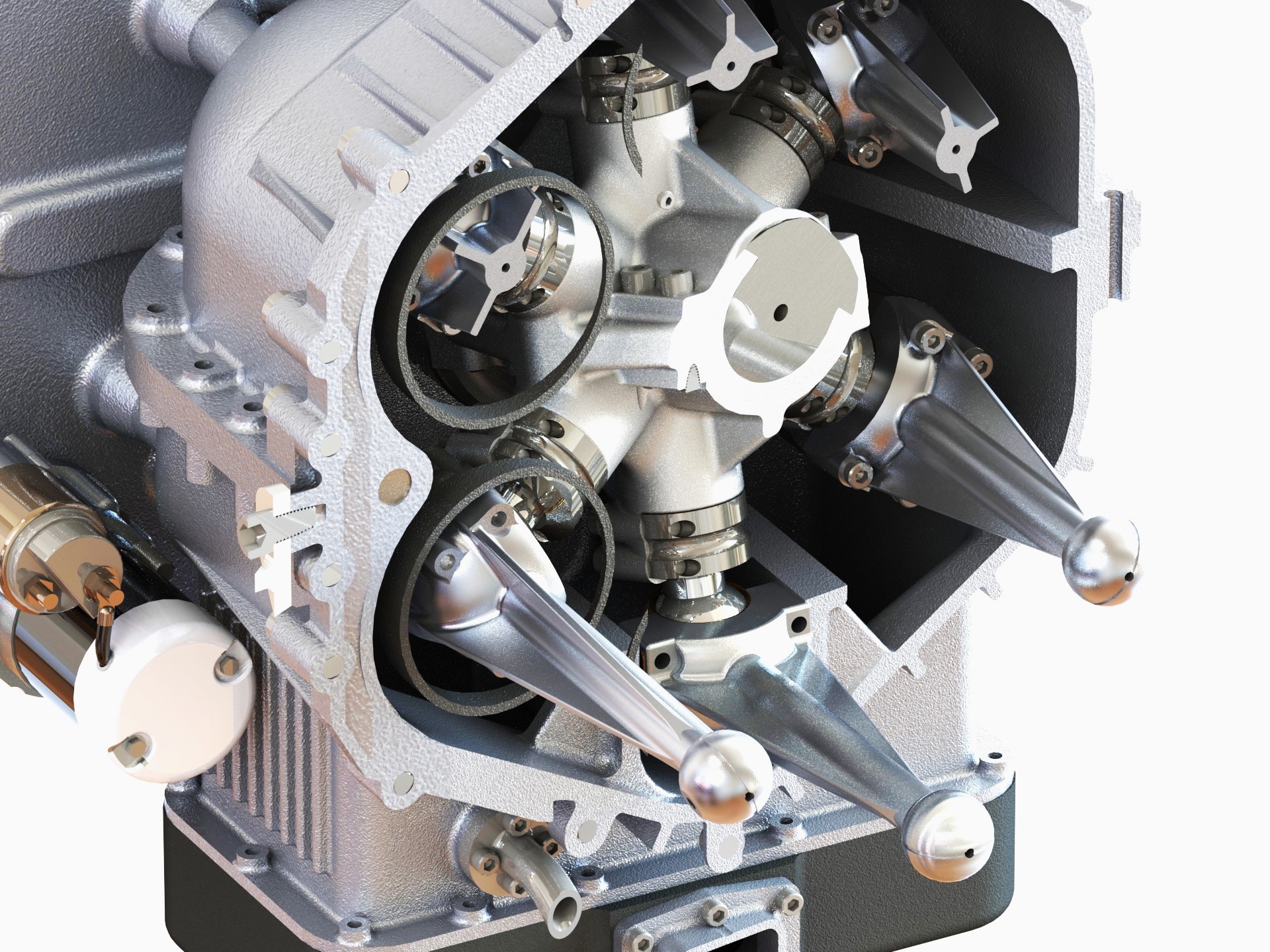 二冲程斜盘增压柴油机