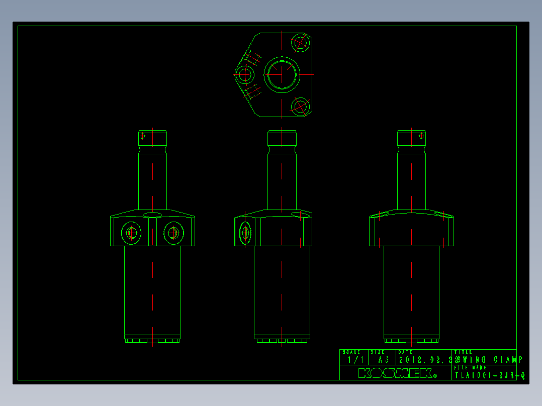 KOSMEKTLA1001-2JR-Q多系列多零件图纸模型