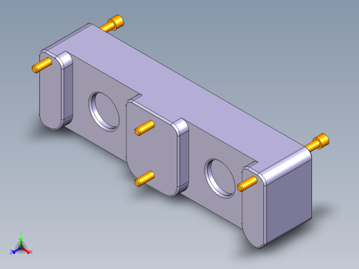 bracket-side-holder-CNC2-上固定板-170606正等轴测缩略图