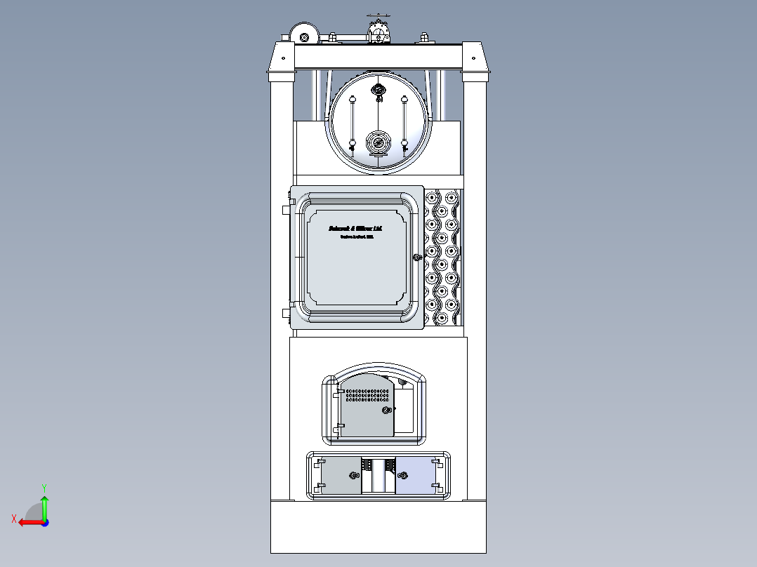 Babcock & Wilcox水管安全锅炉结构后视图