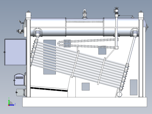Babcock & Wilcox水管安全锅炉结构左视缩略图