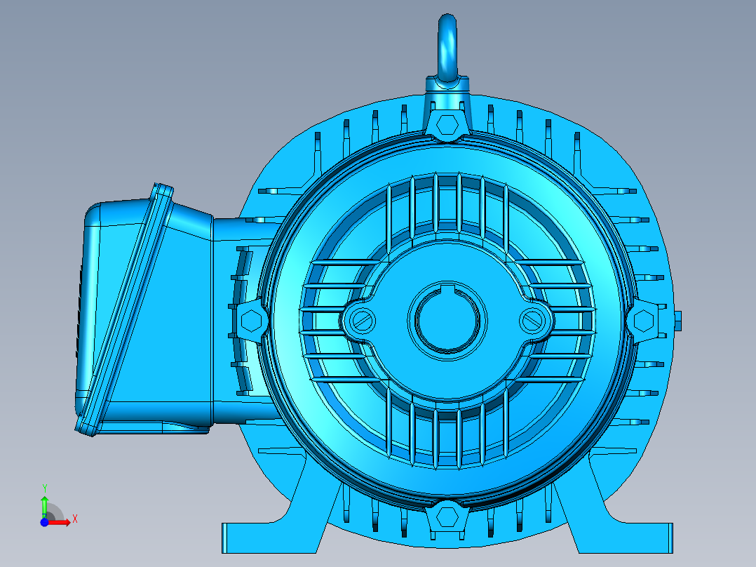 WEG三相电动机256T机架电机前视图