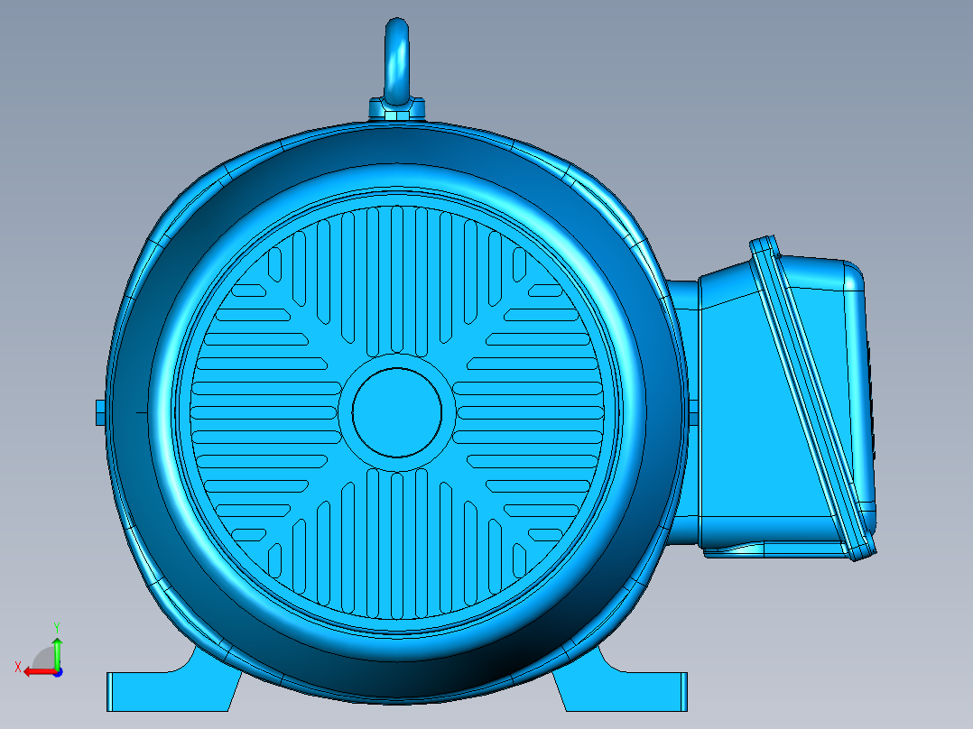 WEG三相电动机256T机架电机后视图