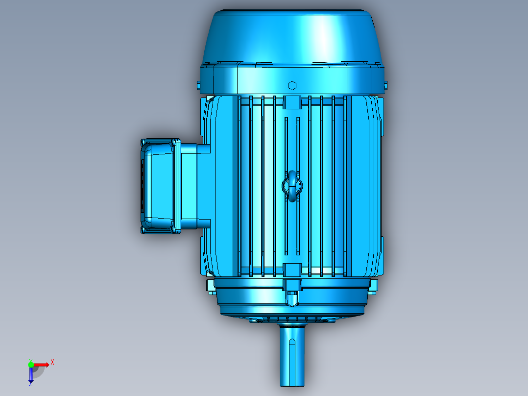 WEG三相电动机256T机架电机俯视图