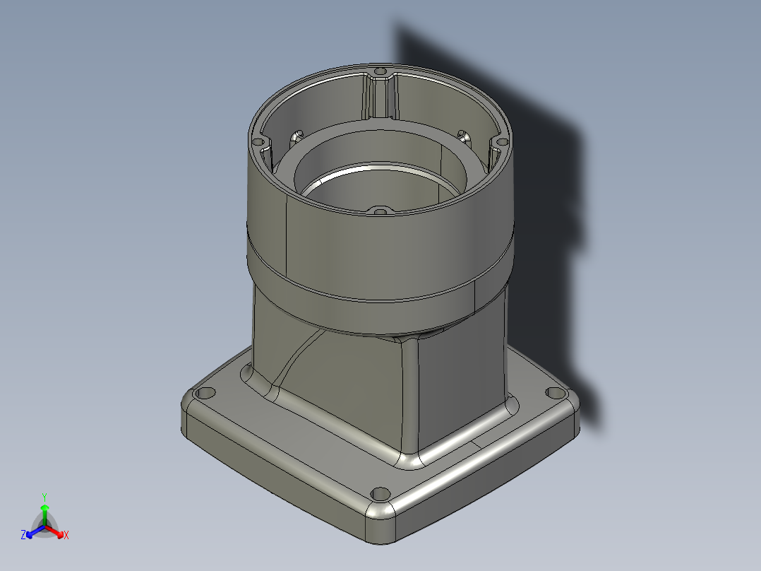 55-75-160可旋转箱底座.STEP正等轴测图