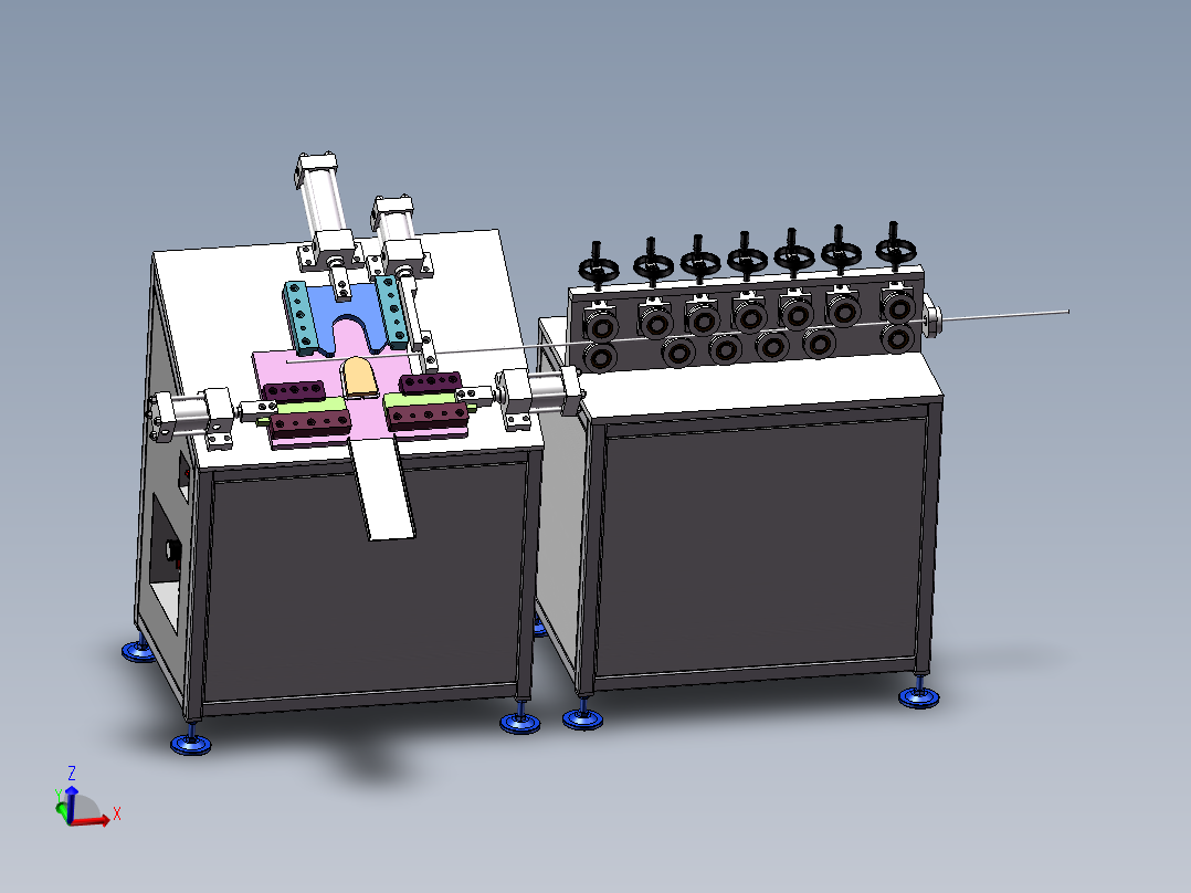 连续自动切断折弯机sw18可编辑