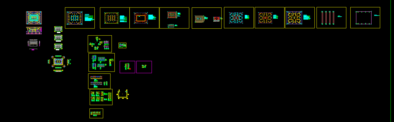 电脑外壳四周侧切模具CAD设计图纸