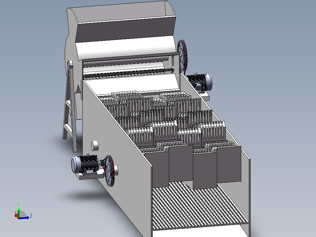 切流式脱粒、分离装置