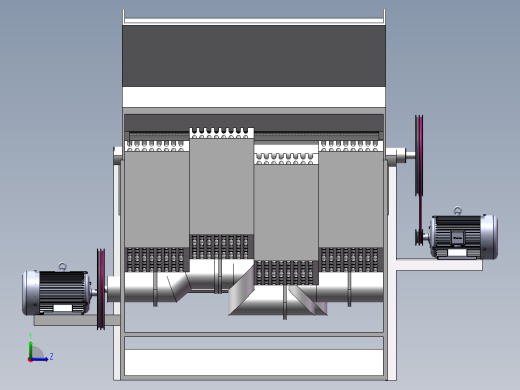 切流式脱粒、分离装置左视缩略图