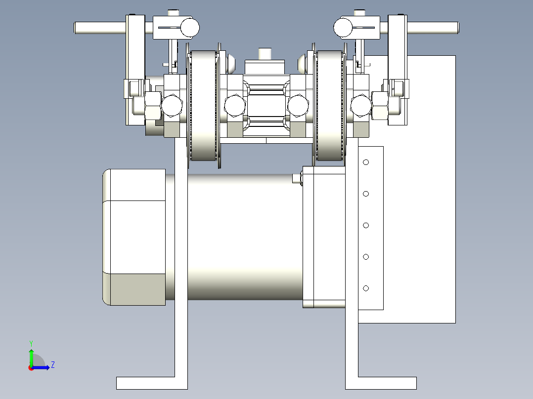 短距皮带输送线设计左视图