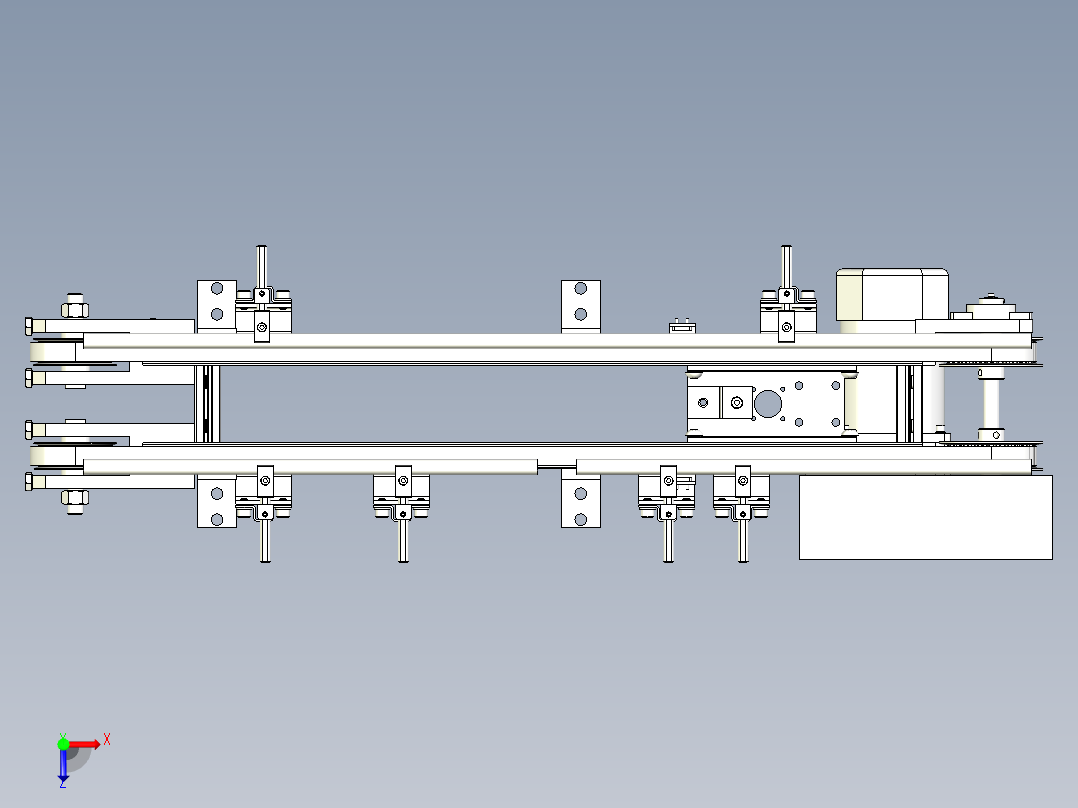 短距皮带输送线设计俯视图
