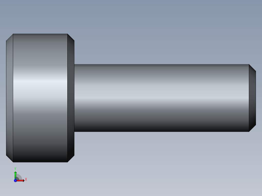 内六角螺丝 东明 全牙 M3-8 A2-70前视图