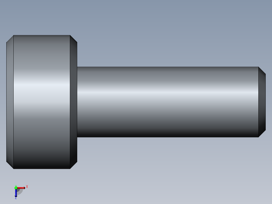 内六角螺丝 东明 全牙 M3-8 A2-70俯视图