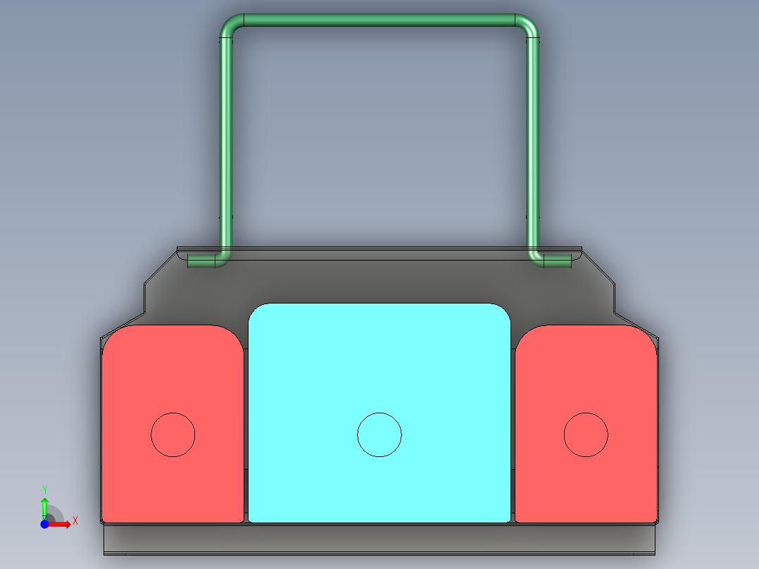 无烟烧烤炉前视图