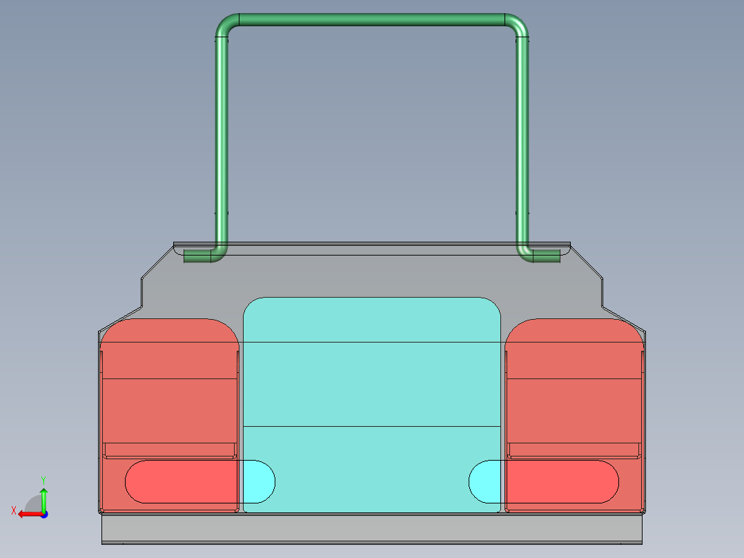 无烟烧烤炉后视图