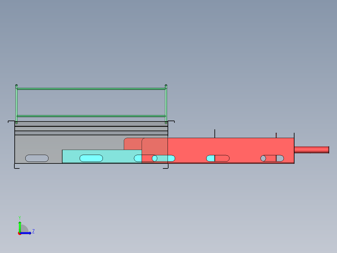无烟烧烤炉左视图