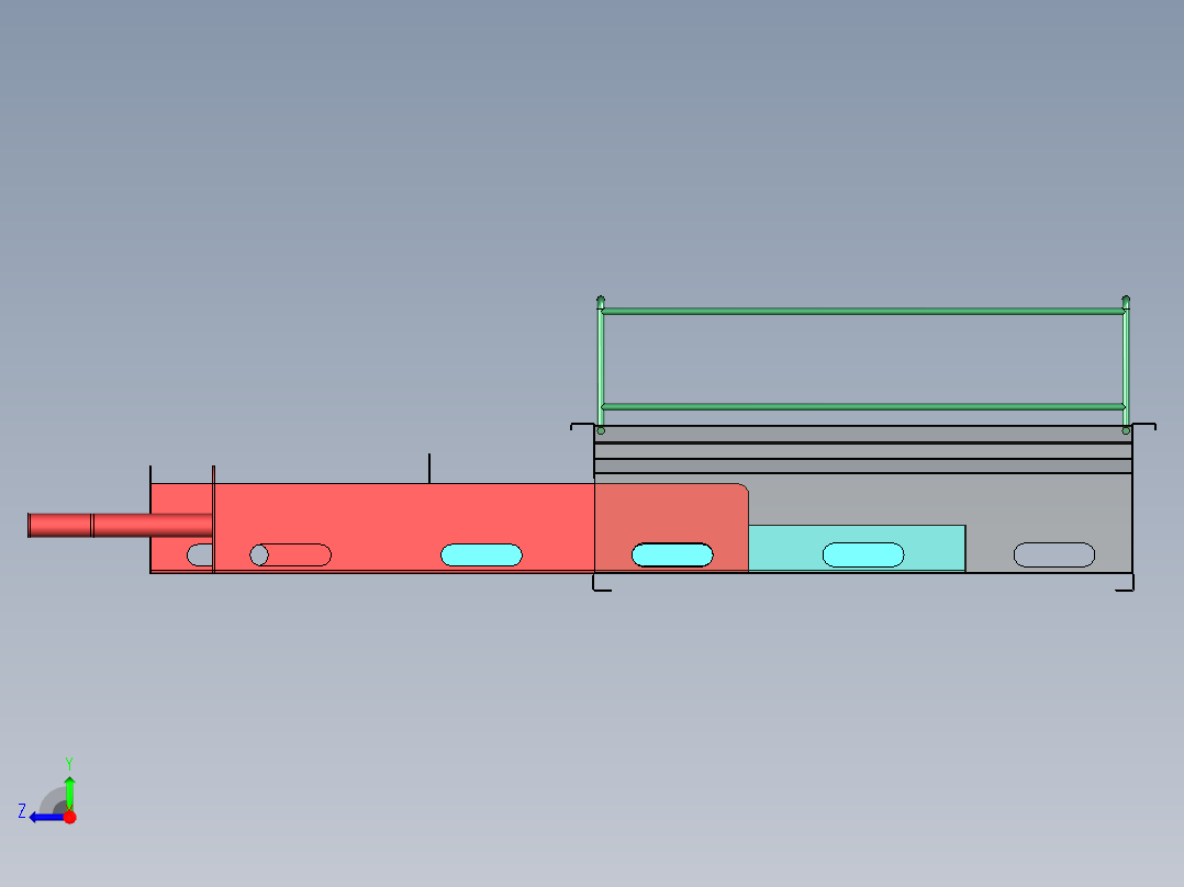 无烟烧烤炉右视图