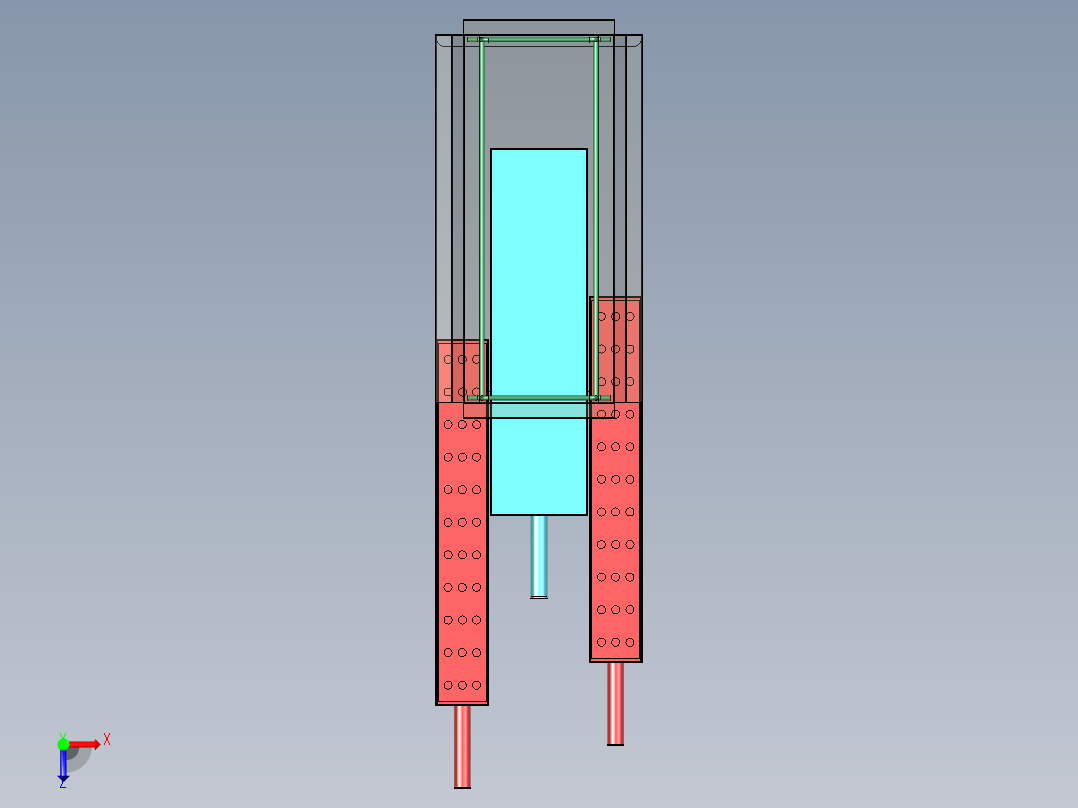 无烟烧烤炉俯视图