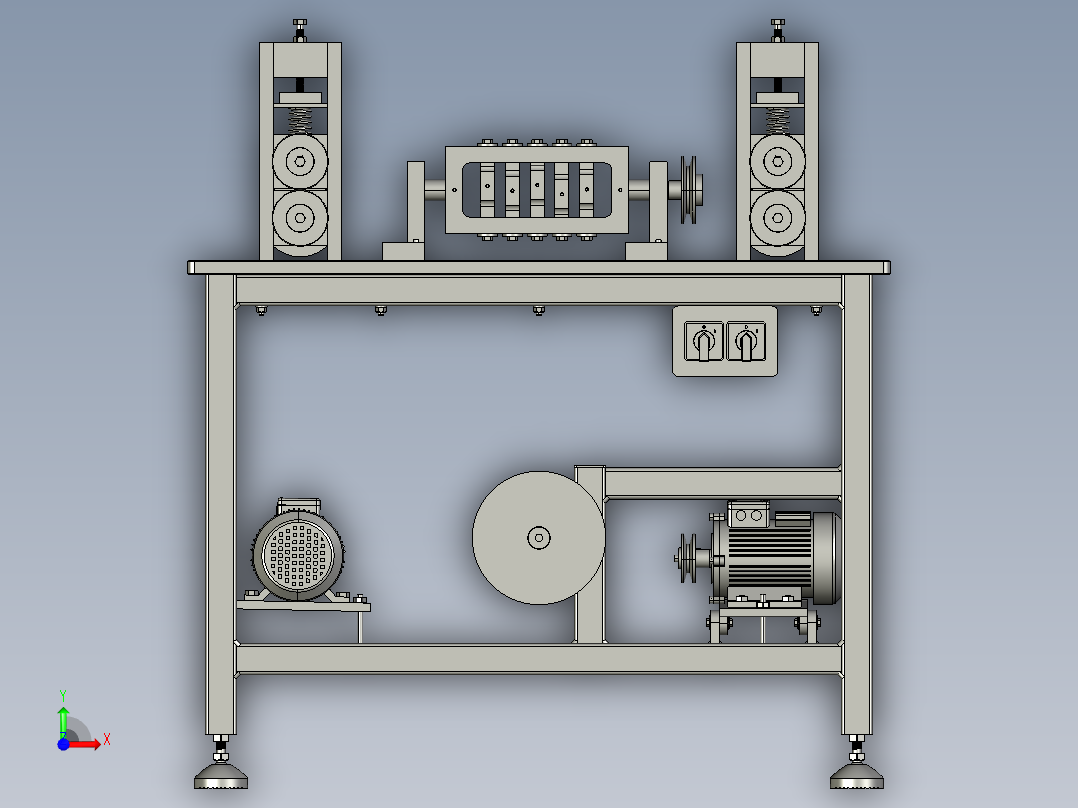 B2004233-线材校直机拉直机前视图