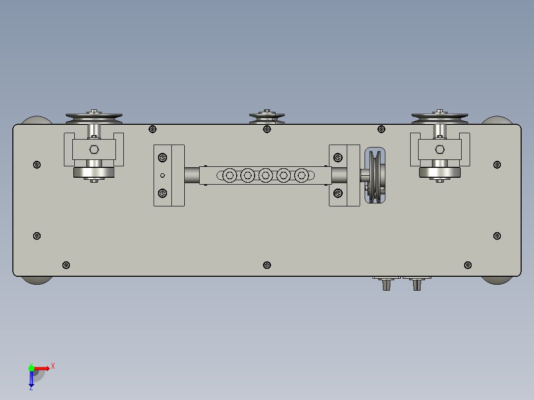 B2004233-线材校直机拉直机俯视图