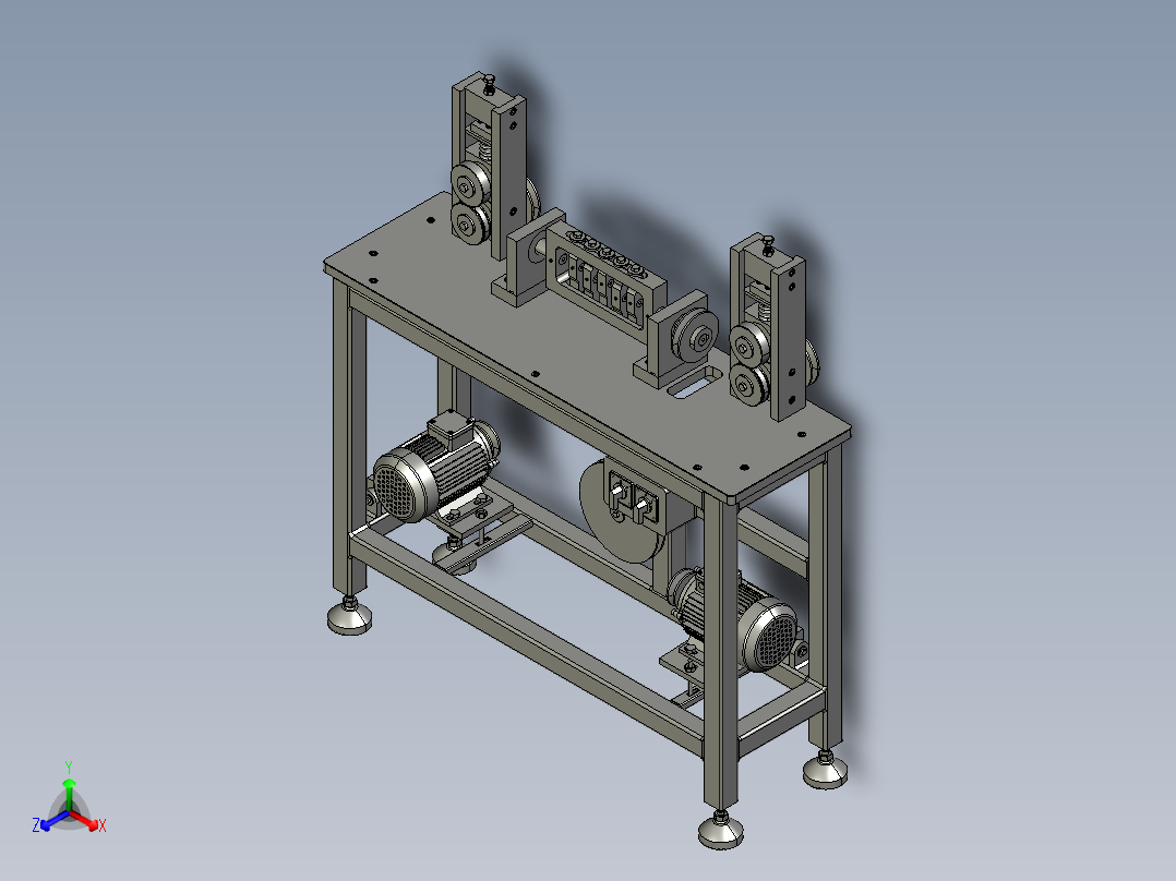 B2004233-线材校直机拉直机正等轴测图