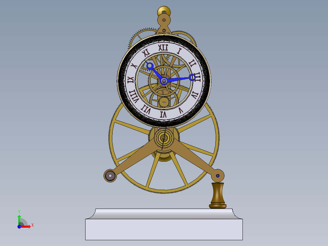 机械钟表前视图