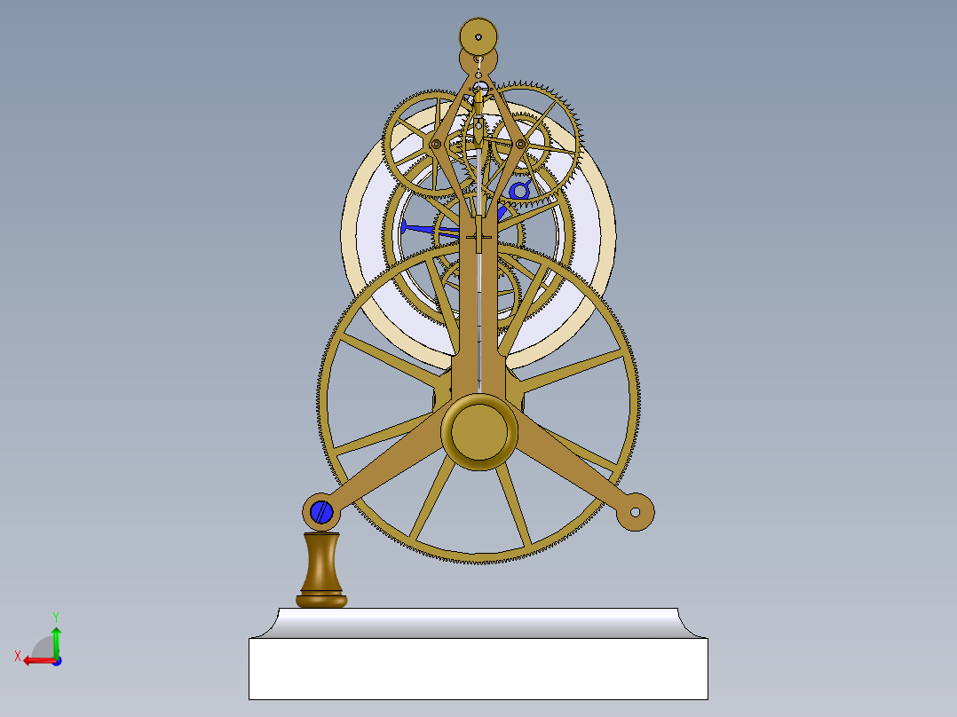 机械钟表后视图