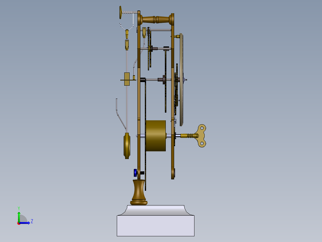 机械钟表左视图