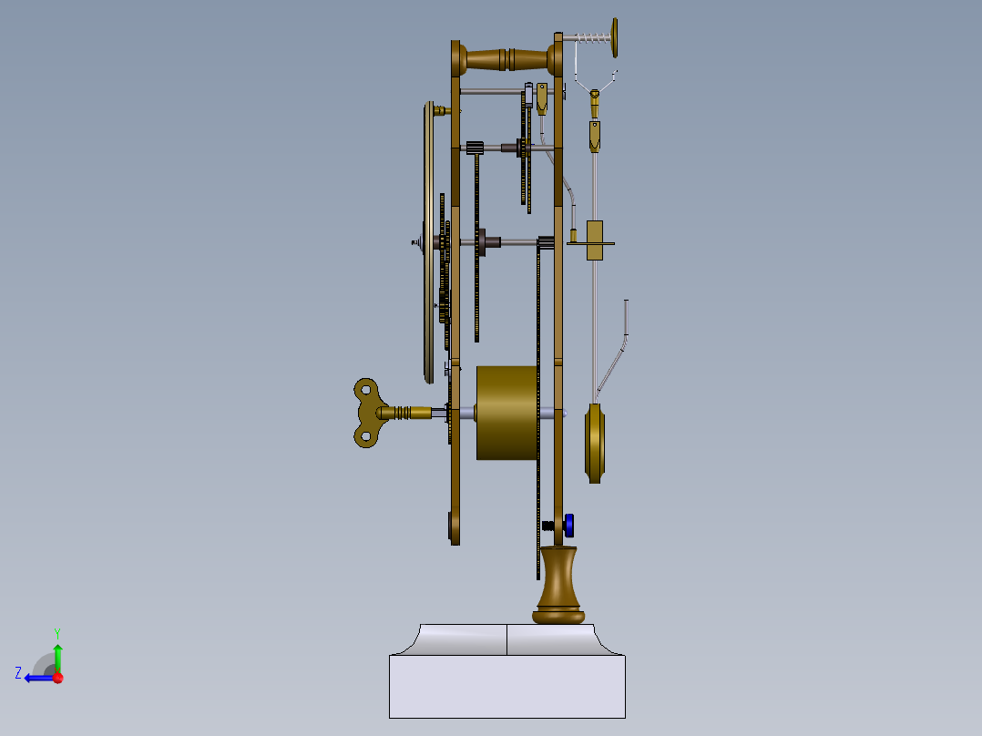 机械钟表右视图