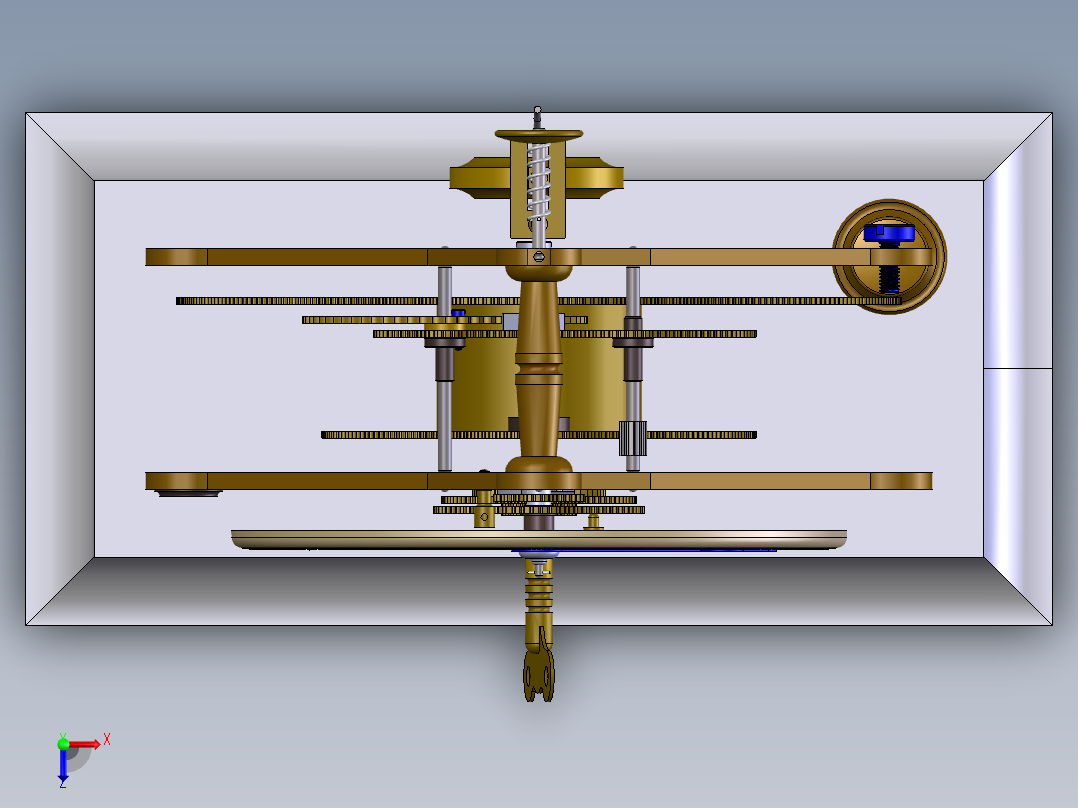 机械钟表俯视图