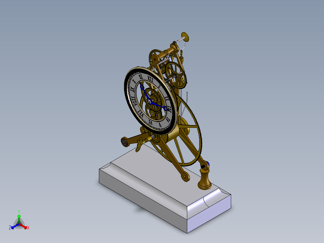 机械钟表正等轴测图