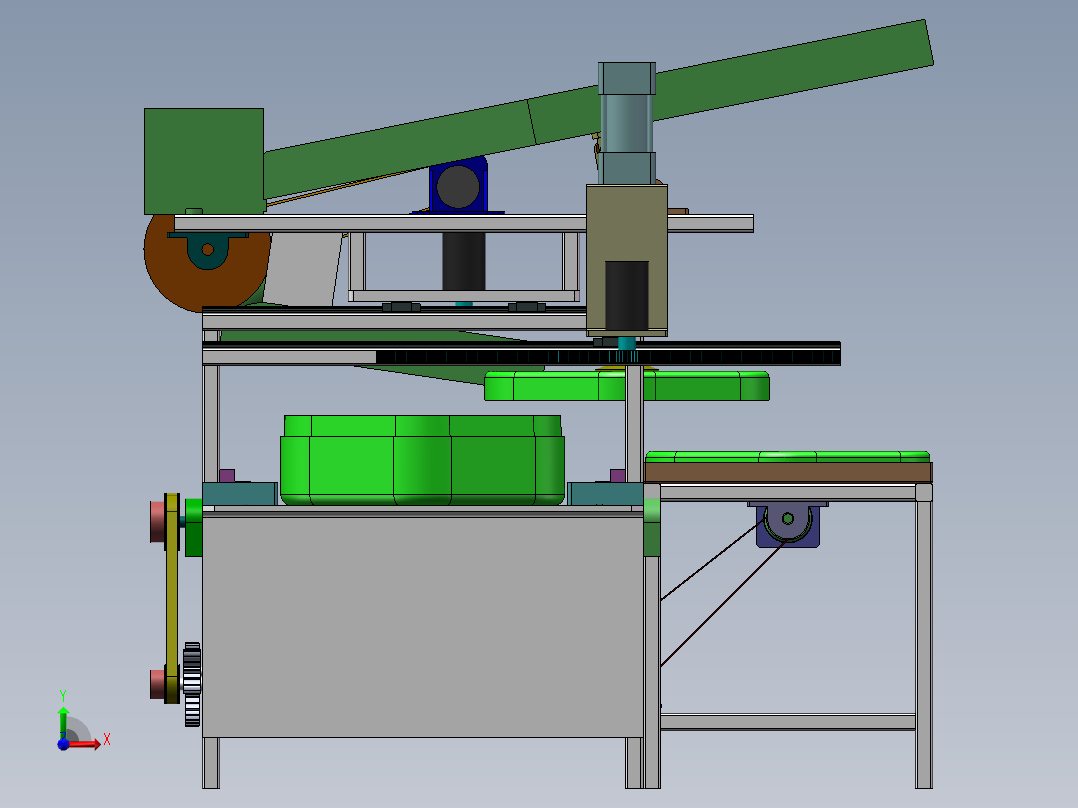 苹果装盒机设计前视图