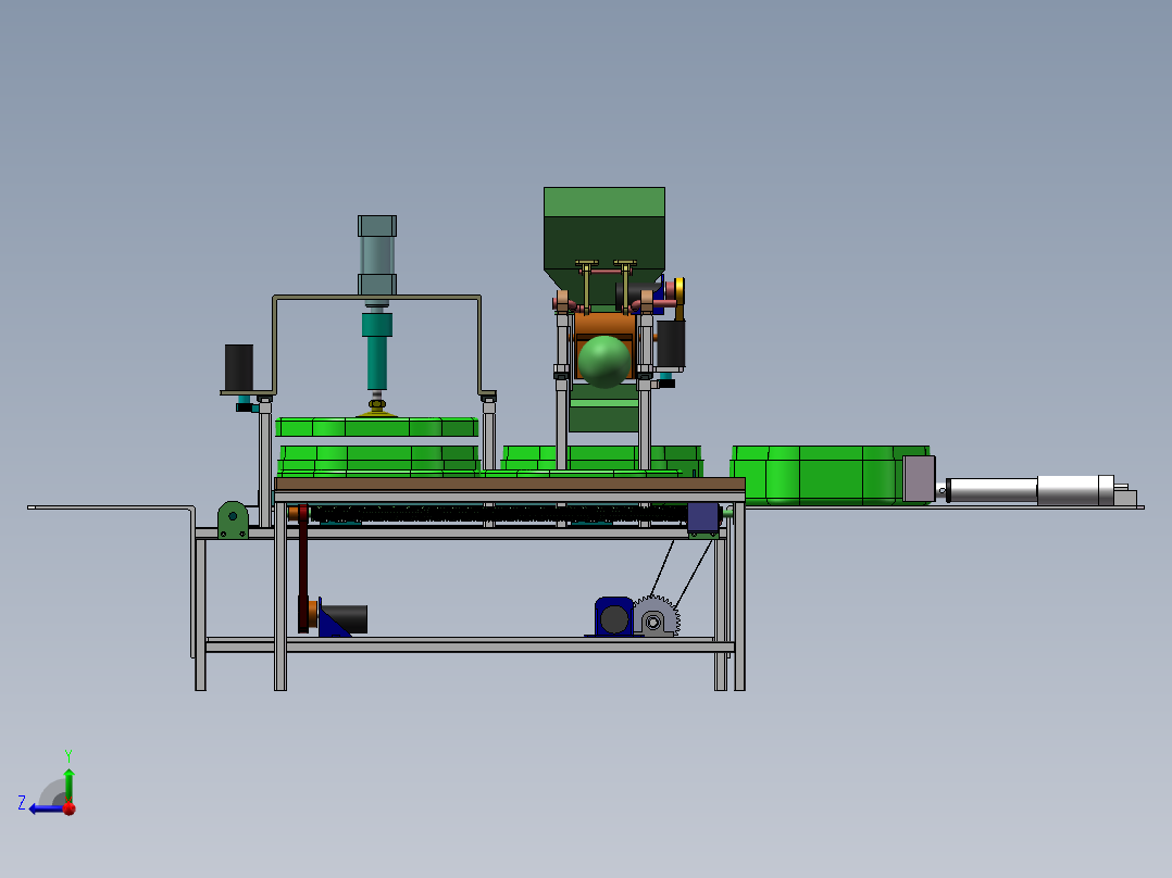 苹果装盒机设计右视图