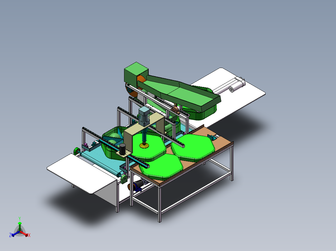 苹果装盒机设计正等轴测图