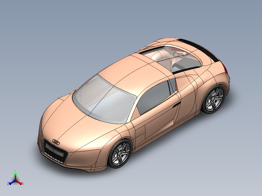 R8轿车外壳造型 sw16