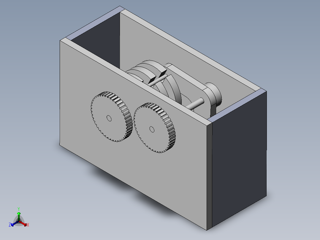 简易密码锁正等轴测图